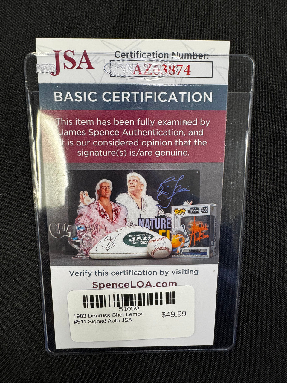 1983 Donruss Chet Lemon #511 Signed Auto JSA