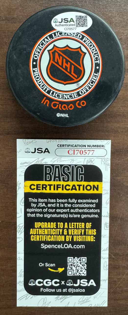 Sergei Federov Signed Autographed Puck JSA Cert
