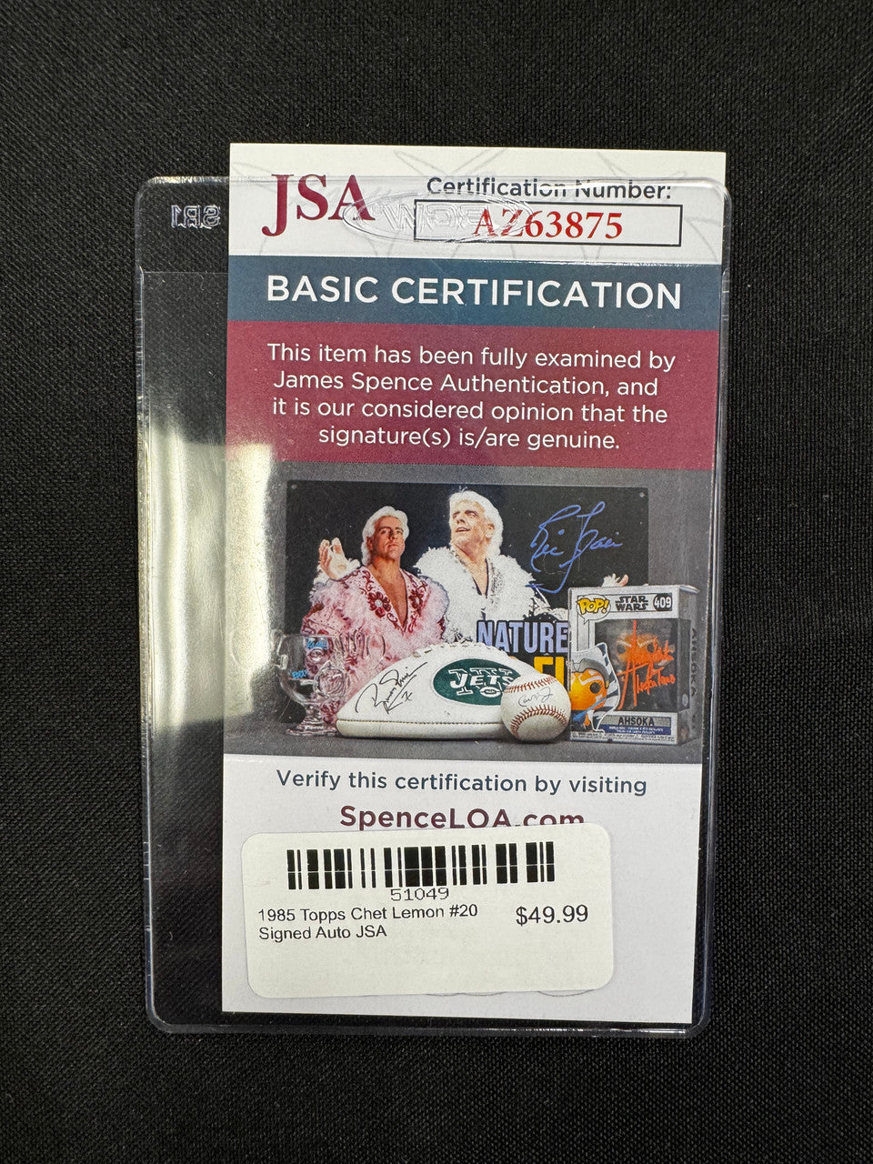 1985 Topps Chet Lemon #20 Signed Auto JSA
