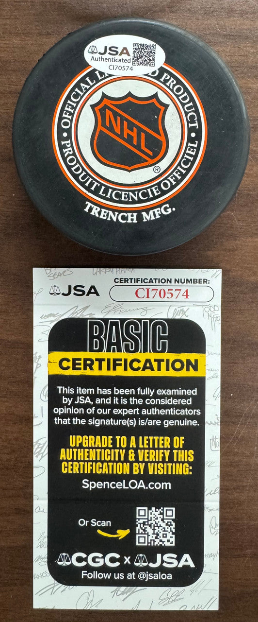 Viacheslav Fetisov Signed Autographed Puck JSA Cert