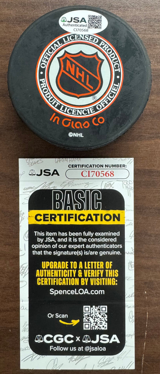 Steve Yzerman Signed Autographed Puck JSA Cert