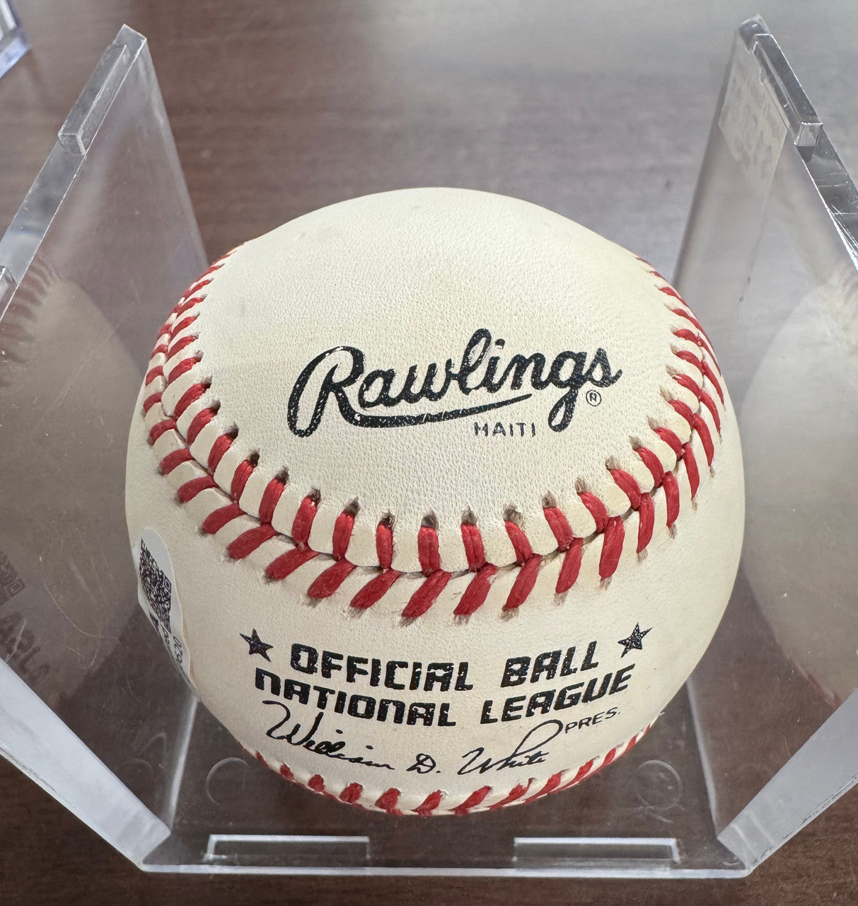 Harvey Haddix Signed Autographed Rawlings ONL Baseball JSA Cert