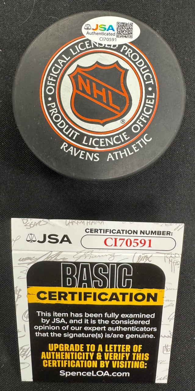Viacheslev Fetisov Signed Autographed Puck JSA Cert