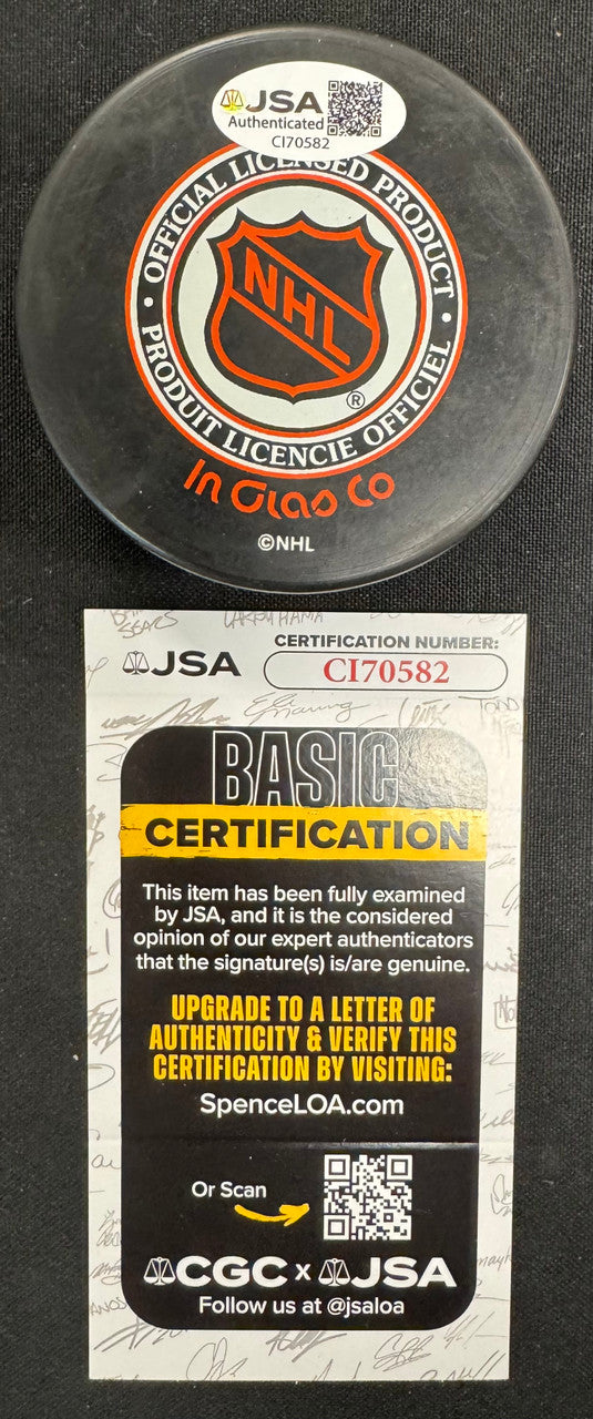 David Keon Signed Autographed Puck JSA Cert