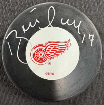 Bret Hull Signed Autographed Puck JSA 0580