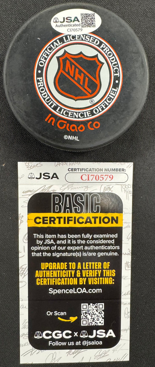 Chris Chelios Signed Autographed Puck JSA Cert *881