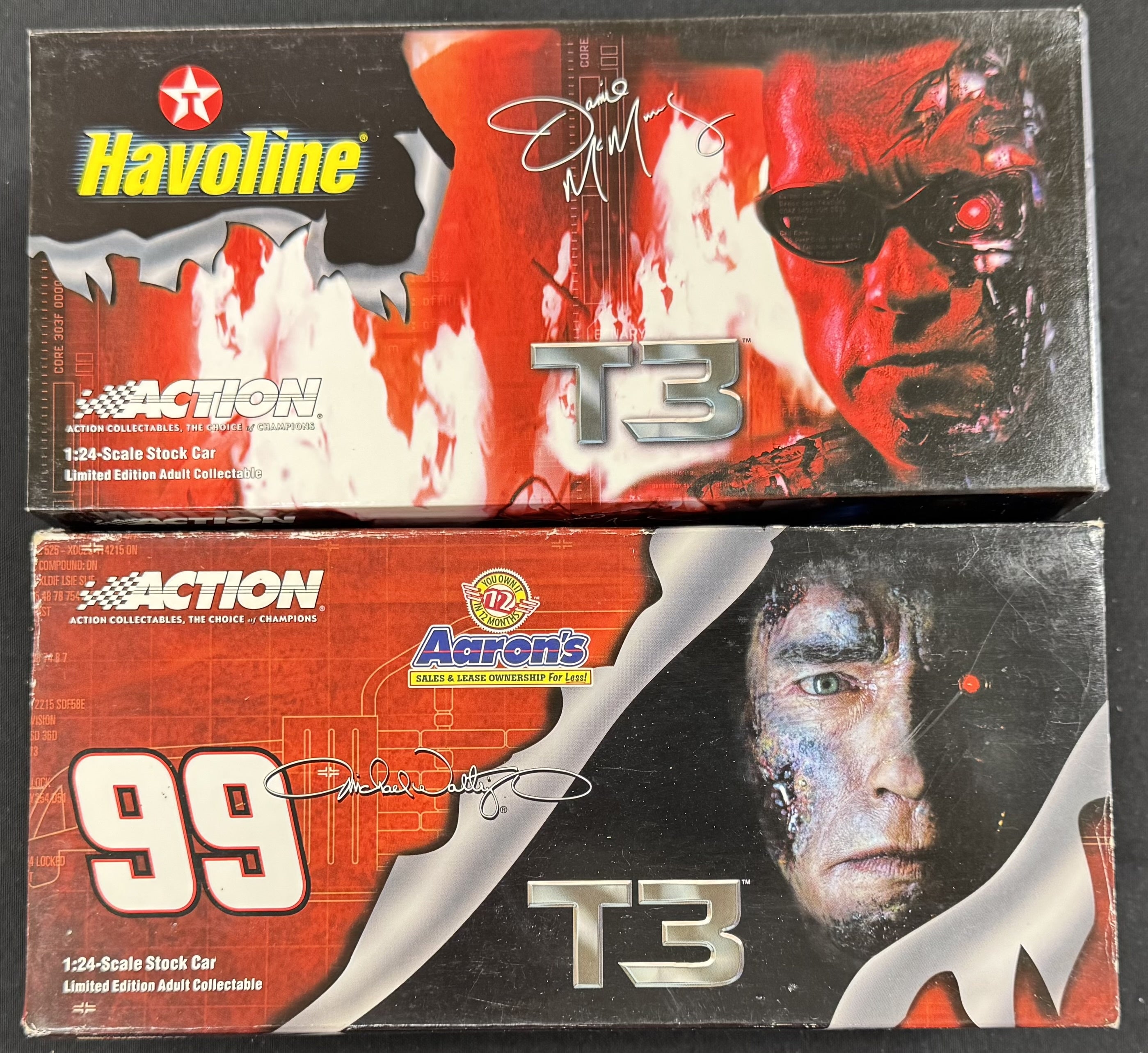 Michael Waltrip and Jamie McMurray Terminator T3 1:24 Diecast Car Lot