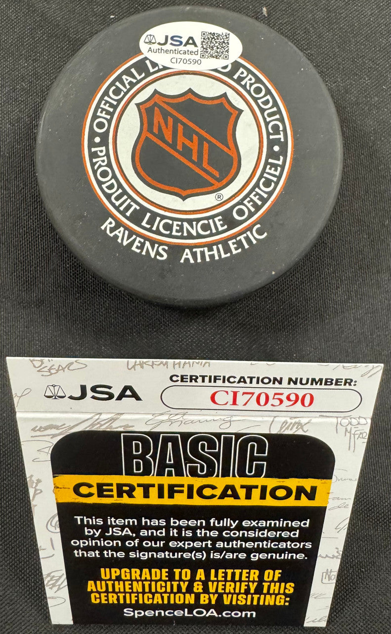 Nicklas Lidstrom Signed Autographed Puck JSA Cert *590