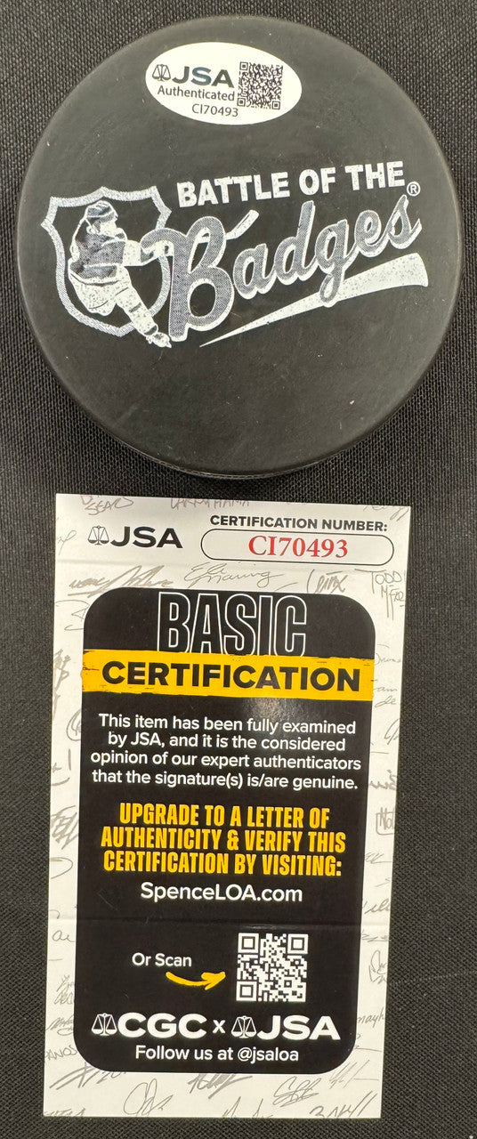 Eddie Shack Signed Autographed Puck JSA Cert
