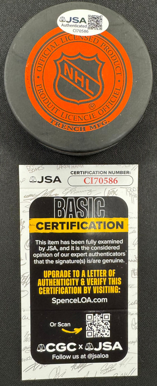 Steve Yzerman Signed Autographed Puck JSA Cert *586