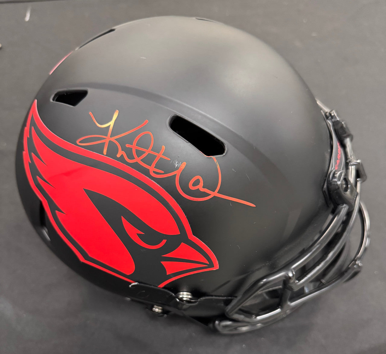 Kurt Warner Signed Autographed Riddell Speed FS Replica Helmet Beckett