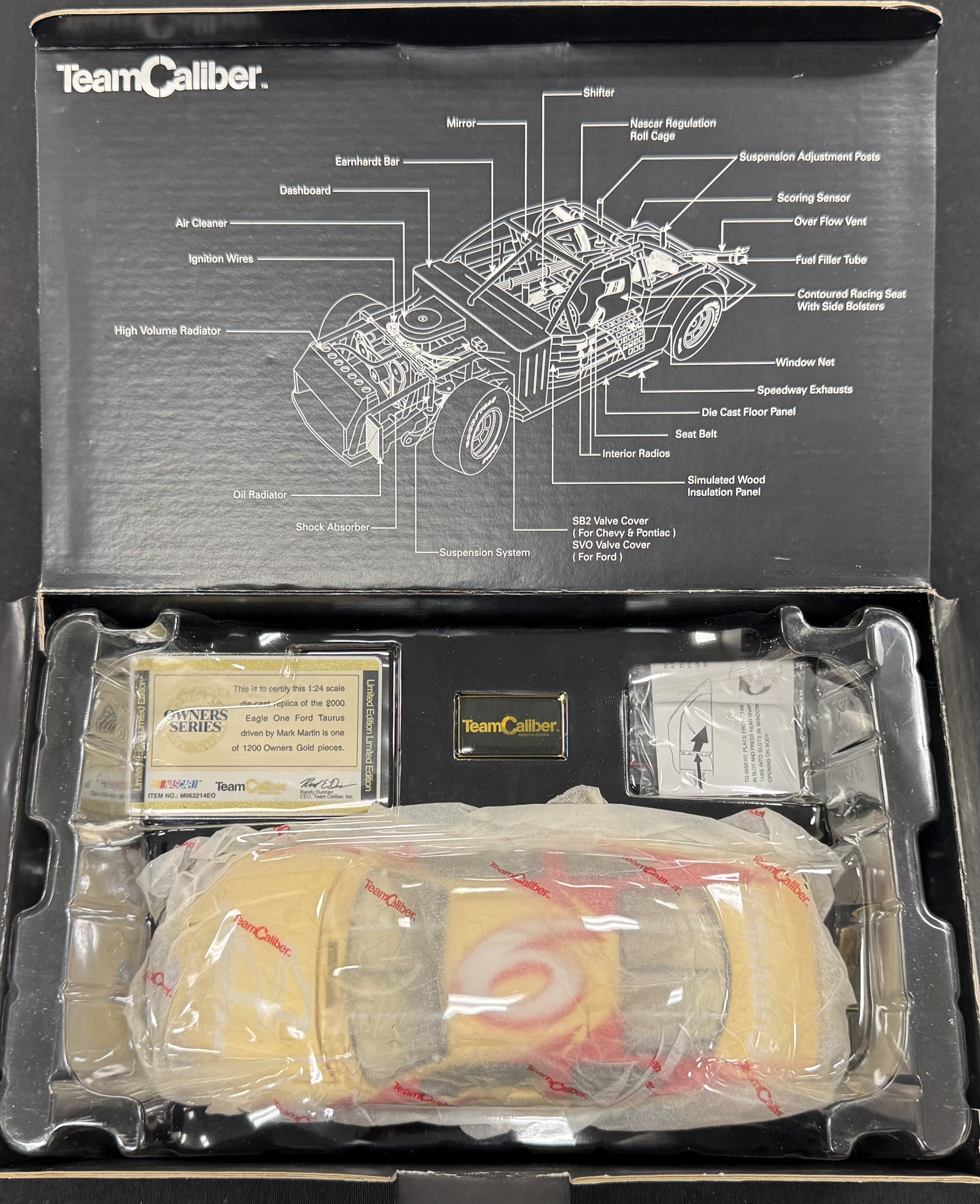 Mark Martin #6 Eagle One 2000 Team Caliber Owners Gold 1:24 Diecast Car /1200