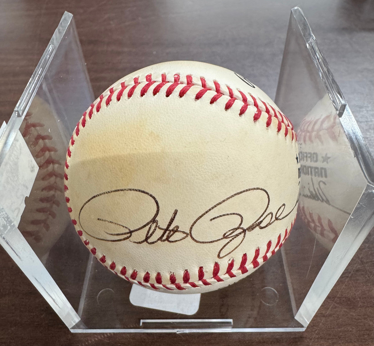 Pete Rose Signed Autographed Rawlings ONL Baseball (Side Panel) JSA Cert