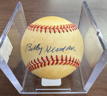 Billy Herman Signed Autographed Rawlings ONL Baseball (toned) JSA Cert