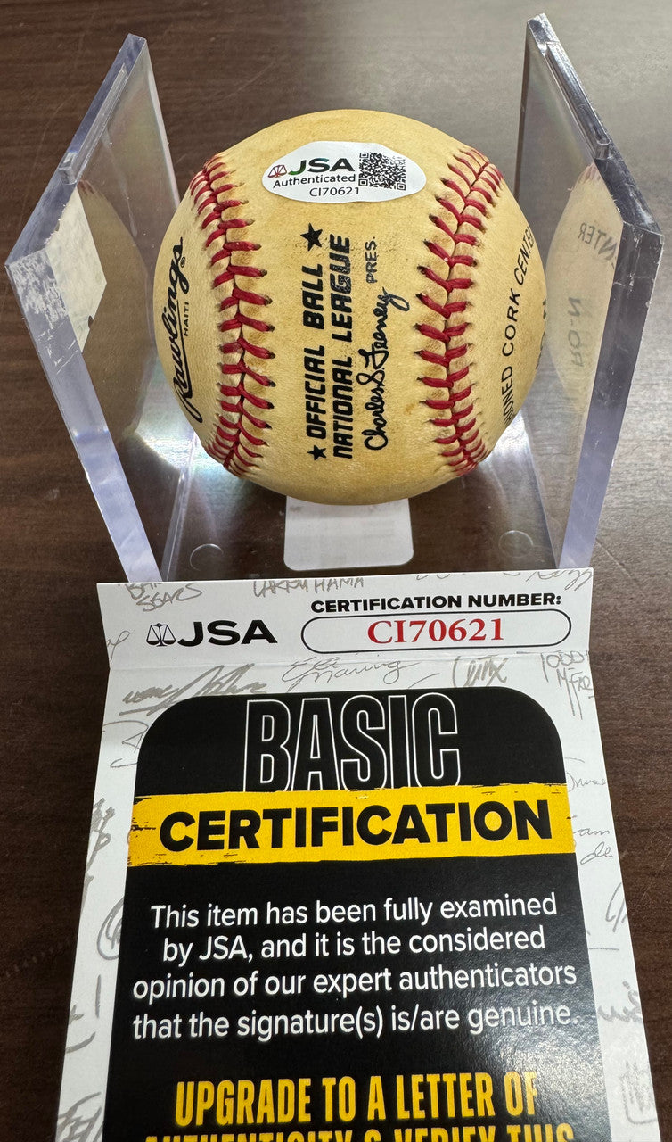 Billy Herman Signed Autographed Rawlings ONL Baseball (toned) JSA Cert