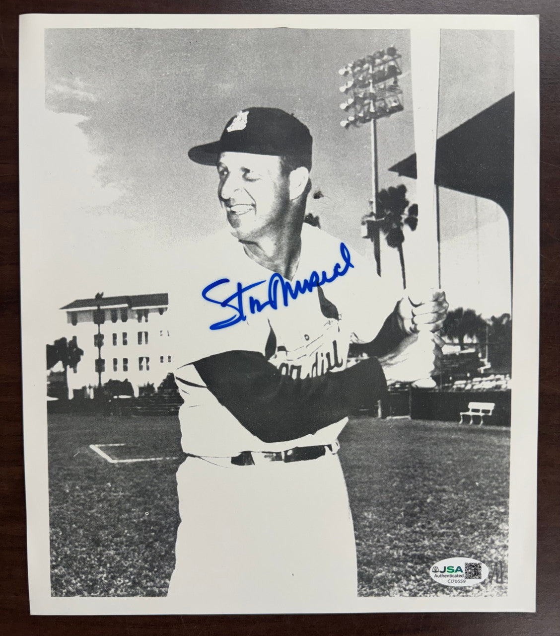 Stan Musial Signed Autographed 8x10 Photo JSA Cert