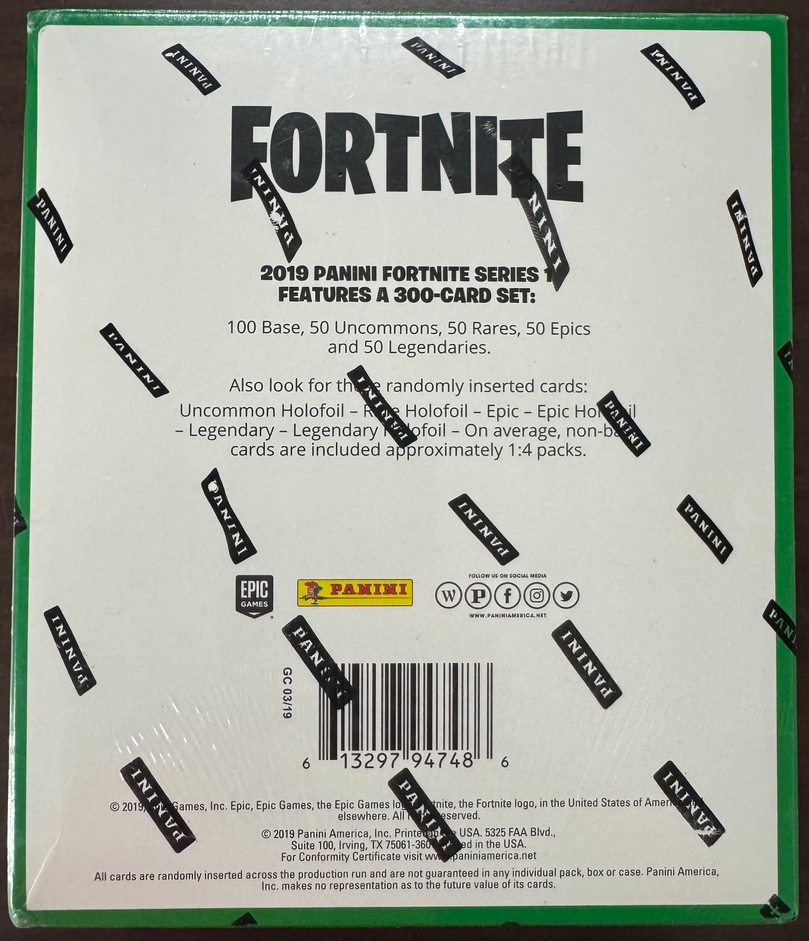 2019 Panini Fortnite Series 1 Mega Box Factory Sealed USA Edition