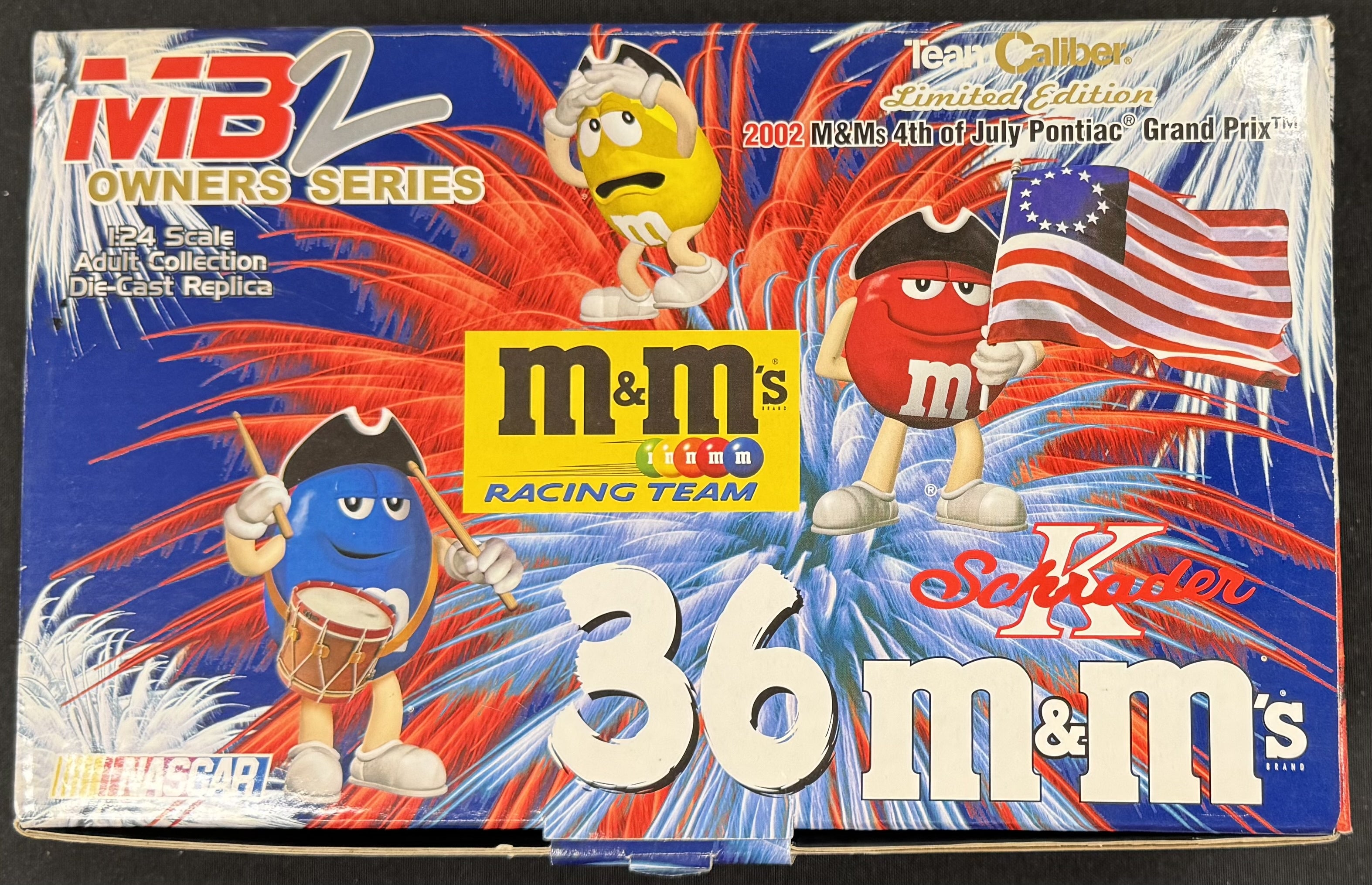Ken Schrader #36 M&M's 4th of July 2002 Team Caliber 1:24 Diecast Car /2400