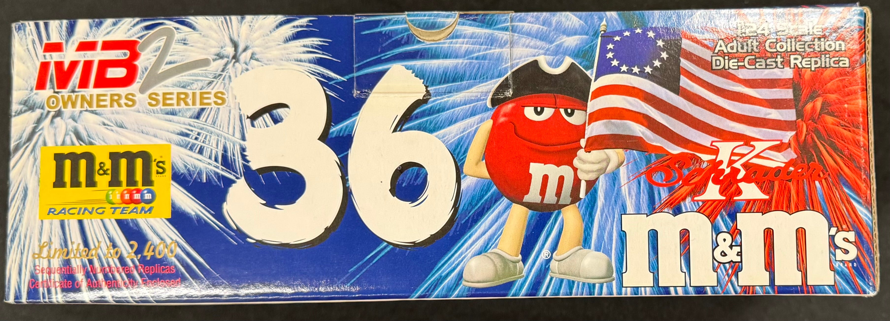 Ken Schrader #36 M&M's 4th of July 2002 Team Caliber 1:24 Diecast Car /2400