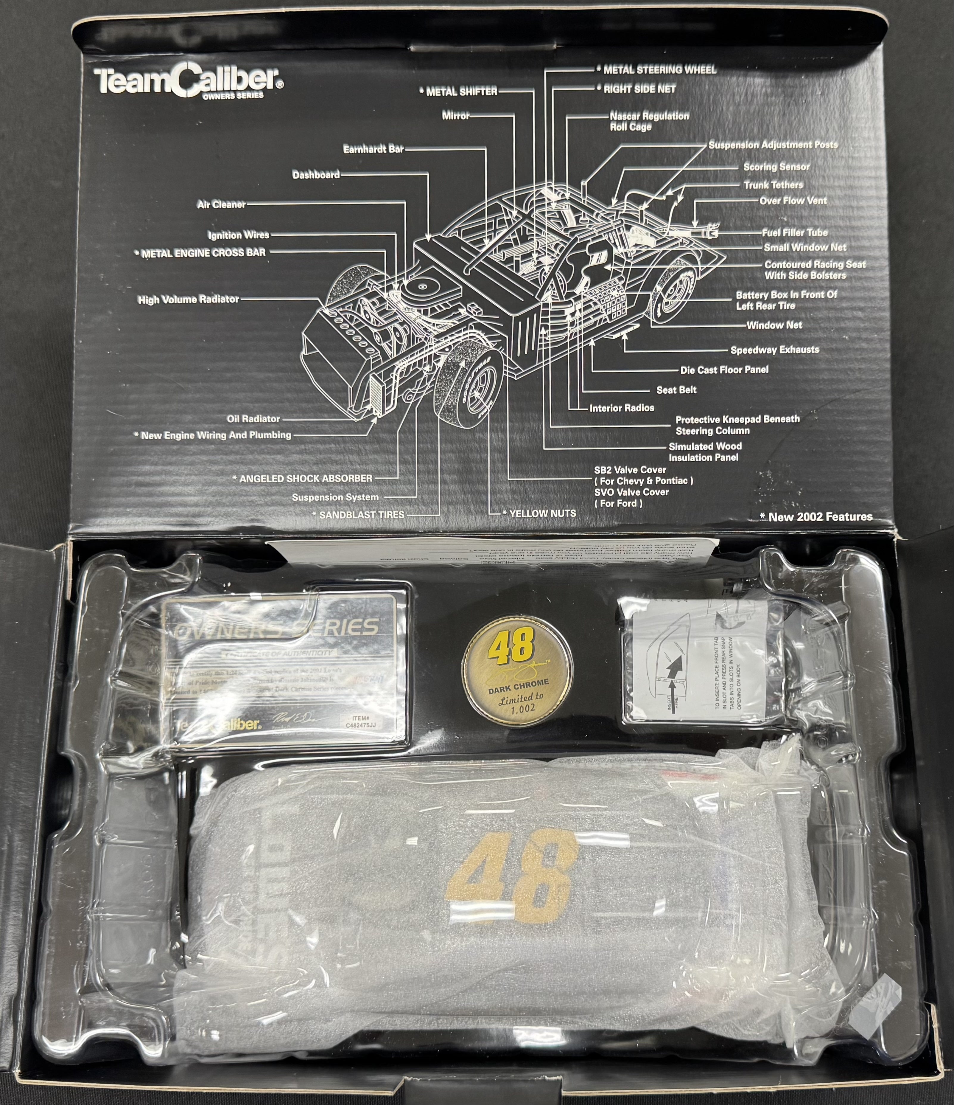 Jimmie Johnson #48 Power of Pride Team Caliber Dark Chrome 1:24 Diecast Car