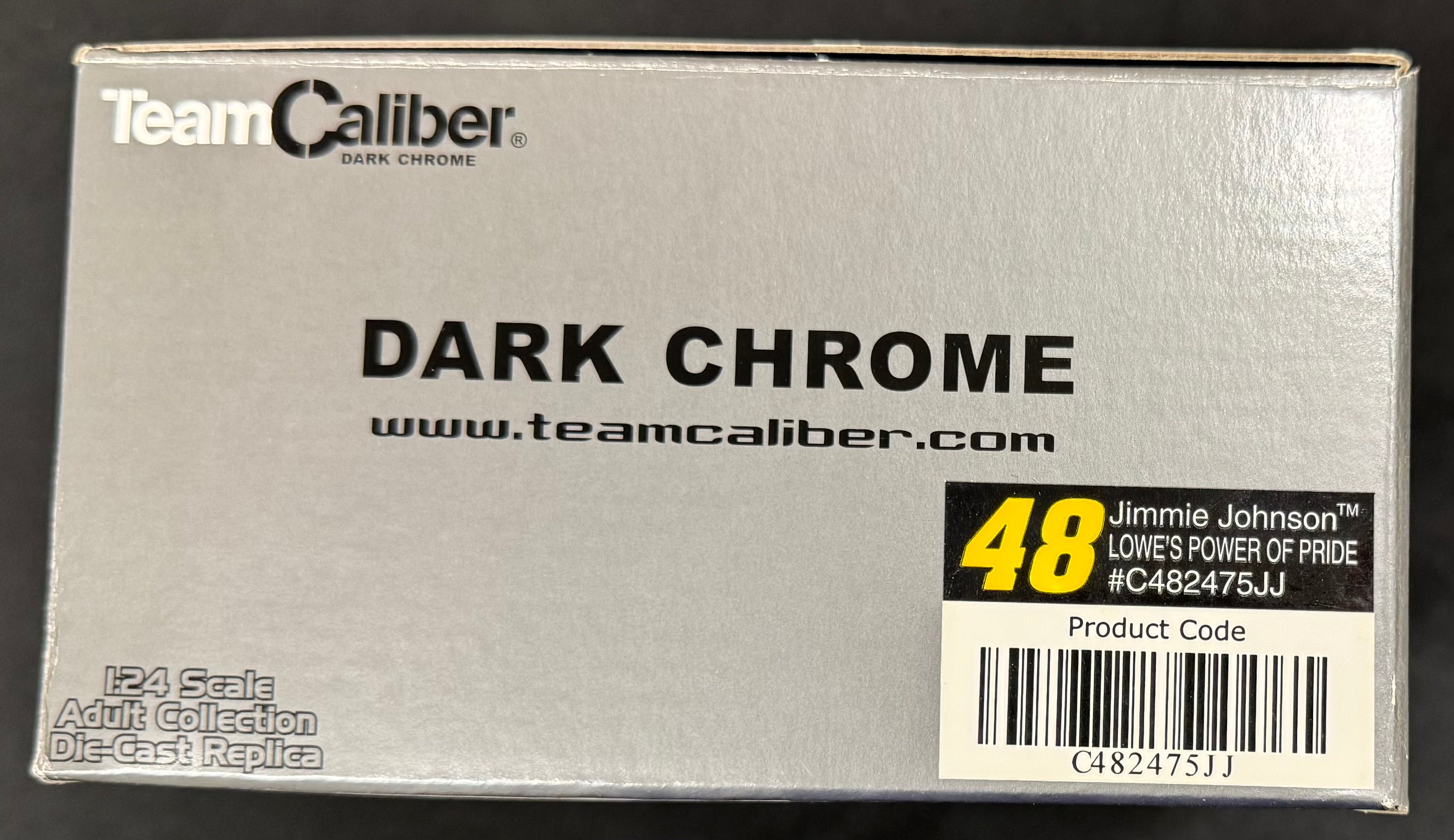 Jimmie Johnson #48 Power of Pride Team Caliber Dark Chrome 1:24 Diecast Car