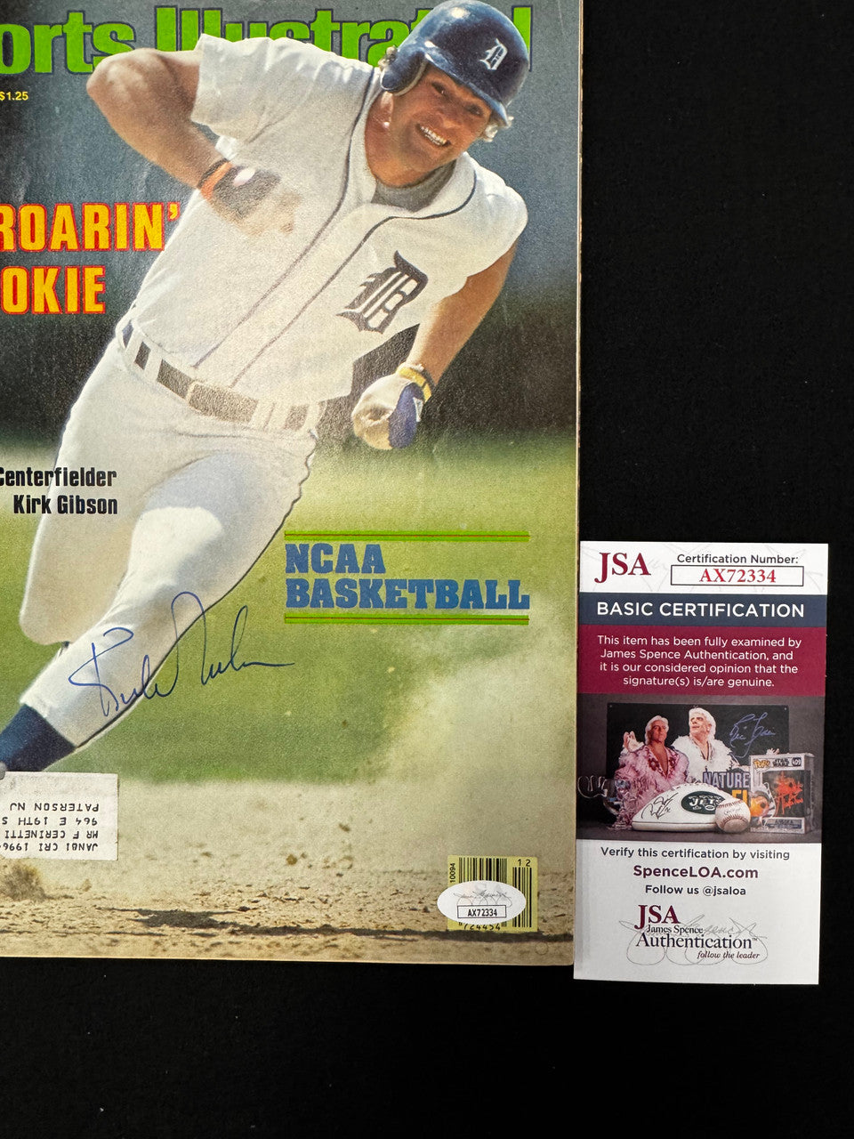 Kirk Gibson Signed Autographed 1980 Sports Illustrated Magazine JSA