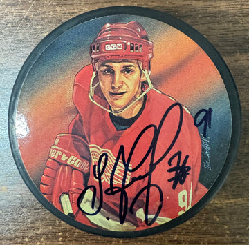 Sergei Federov Signed Autographed Litho Puck JSA Cert
