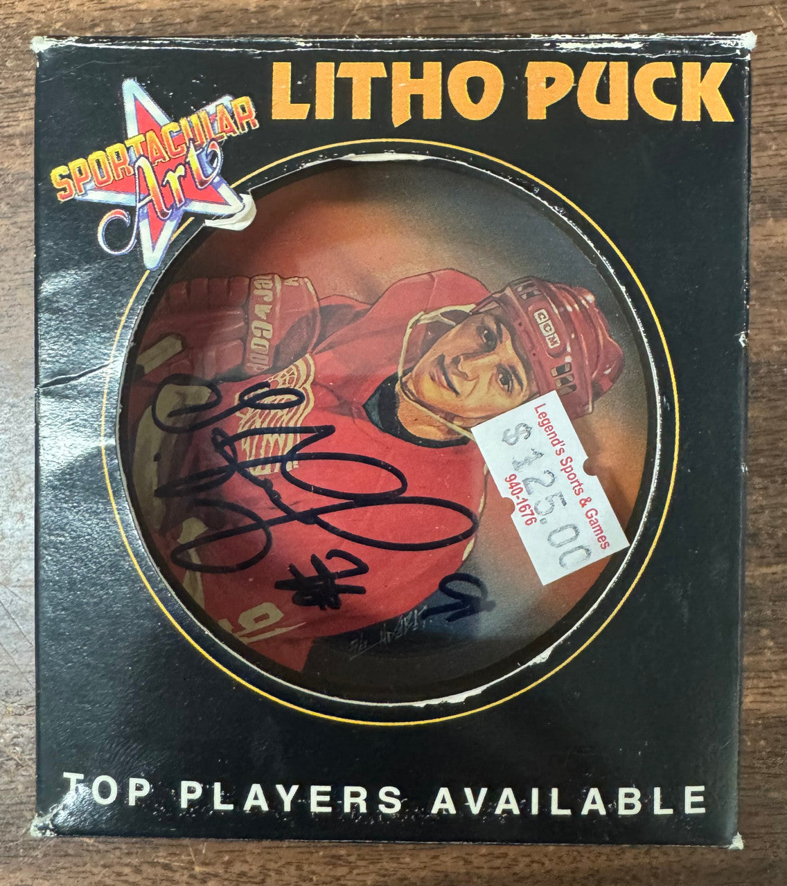 Sergei Federov Signed Autographed Litho Puck JSA Cert