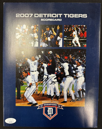 Justin Verlander Signed Autographed 2007 Tigers Scorecard JSA