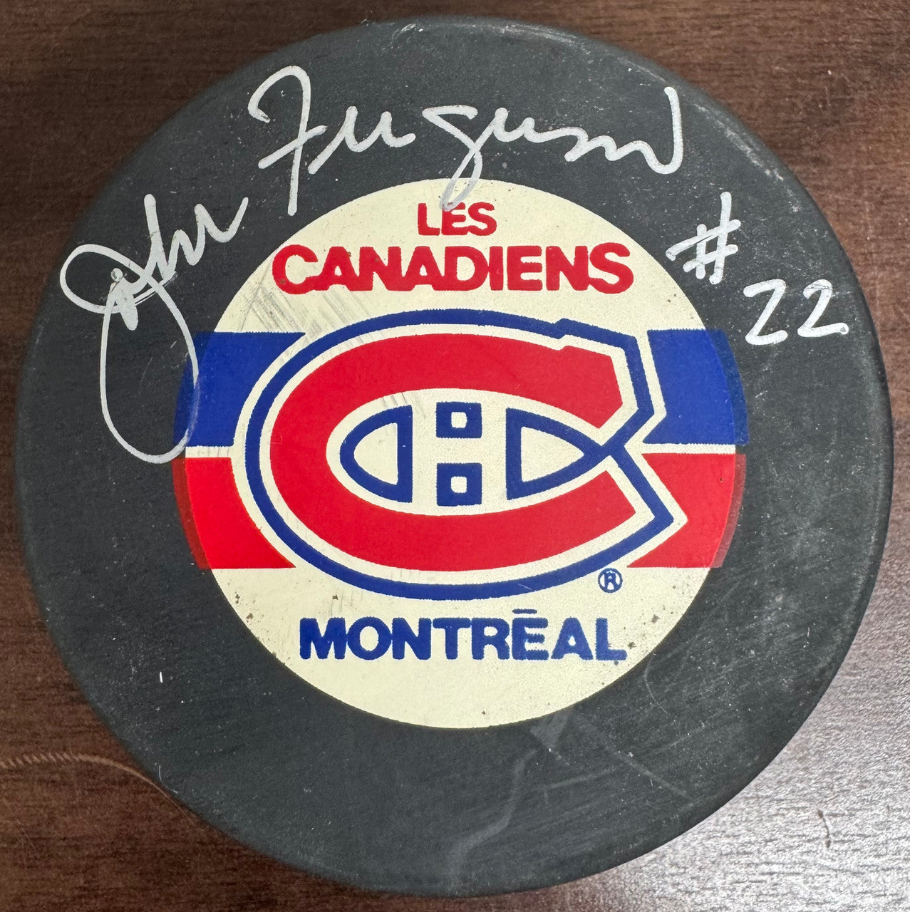 John Ferguson Signed Autographed Puck Canadiens JSA Cert