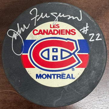 John Ferguson Signed Autographed Puck Canadiens JSA Cert