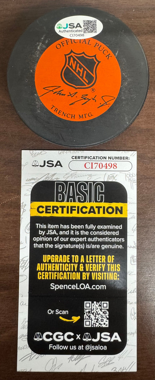 John Ferguson Signed Autographed Puck Canadiens JSA Cert