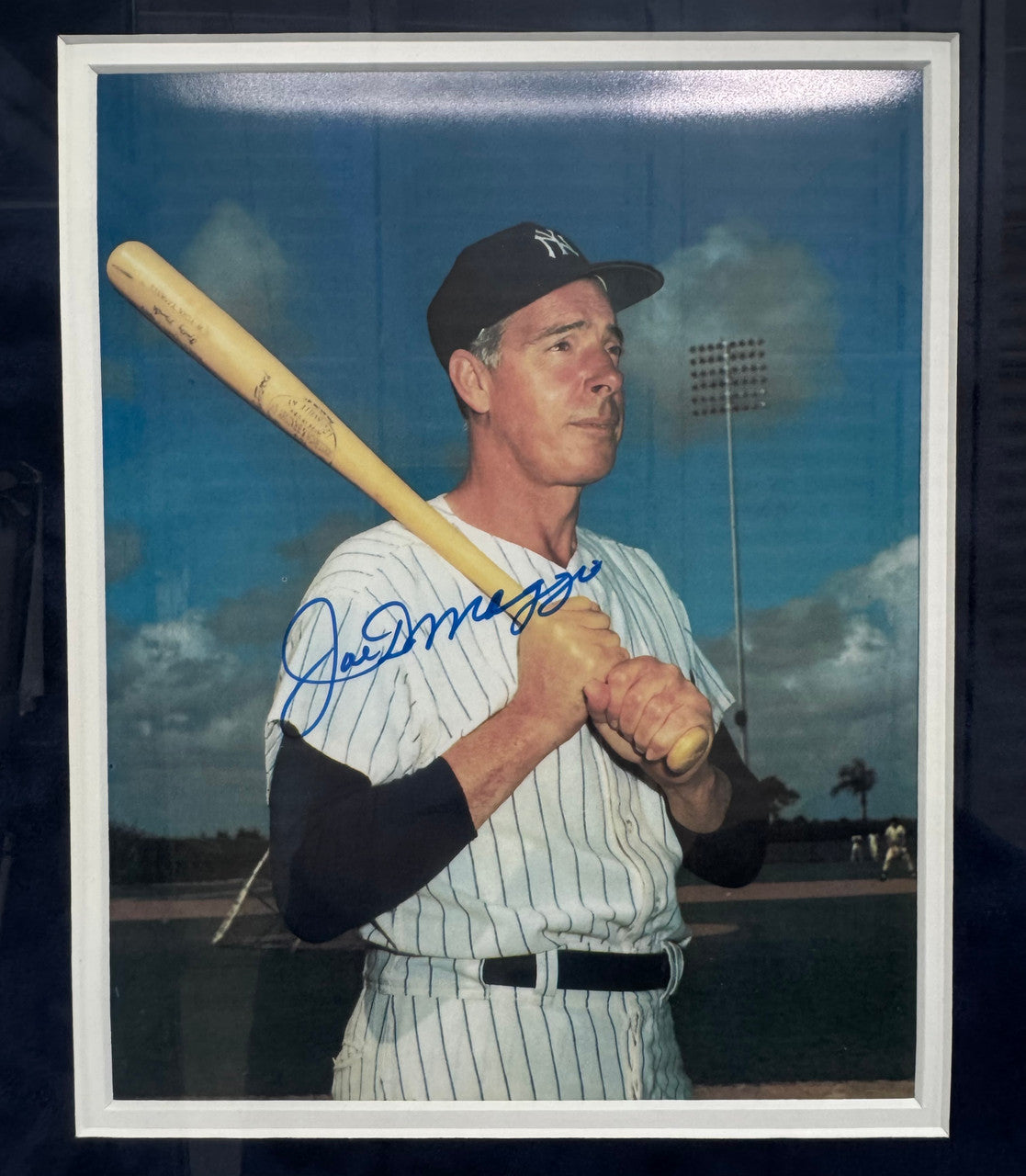 Joe DiMaggio Signed Autographed Baseball & 8x10 Photo Shadowbox JSA