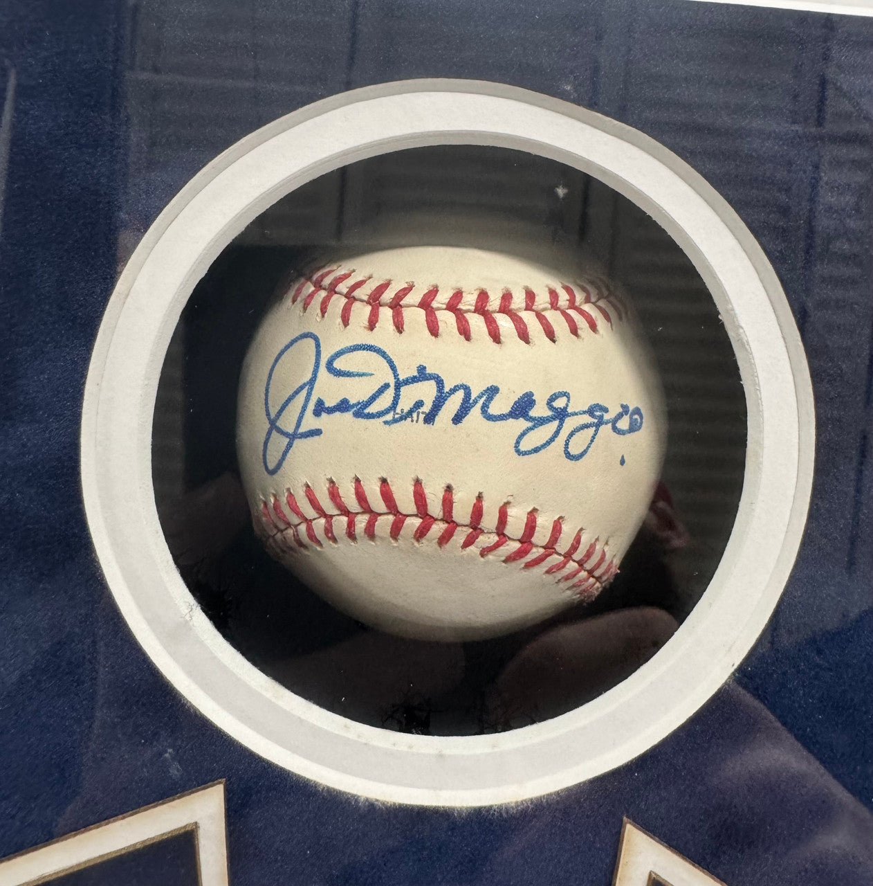 Joe DiMaggio Signed Autographed Baseball & 8x10 Photo Shadowbox JSA