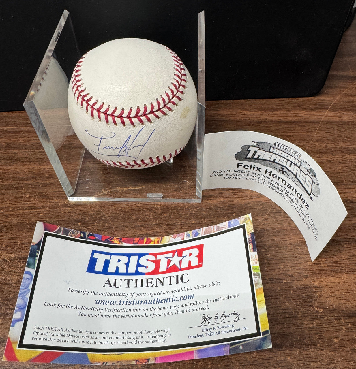 Felix Hernandez Signed Autographed Rawling OML Baseball Tri-Star