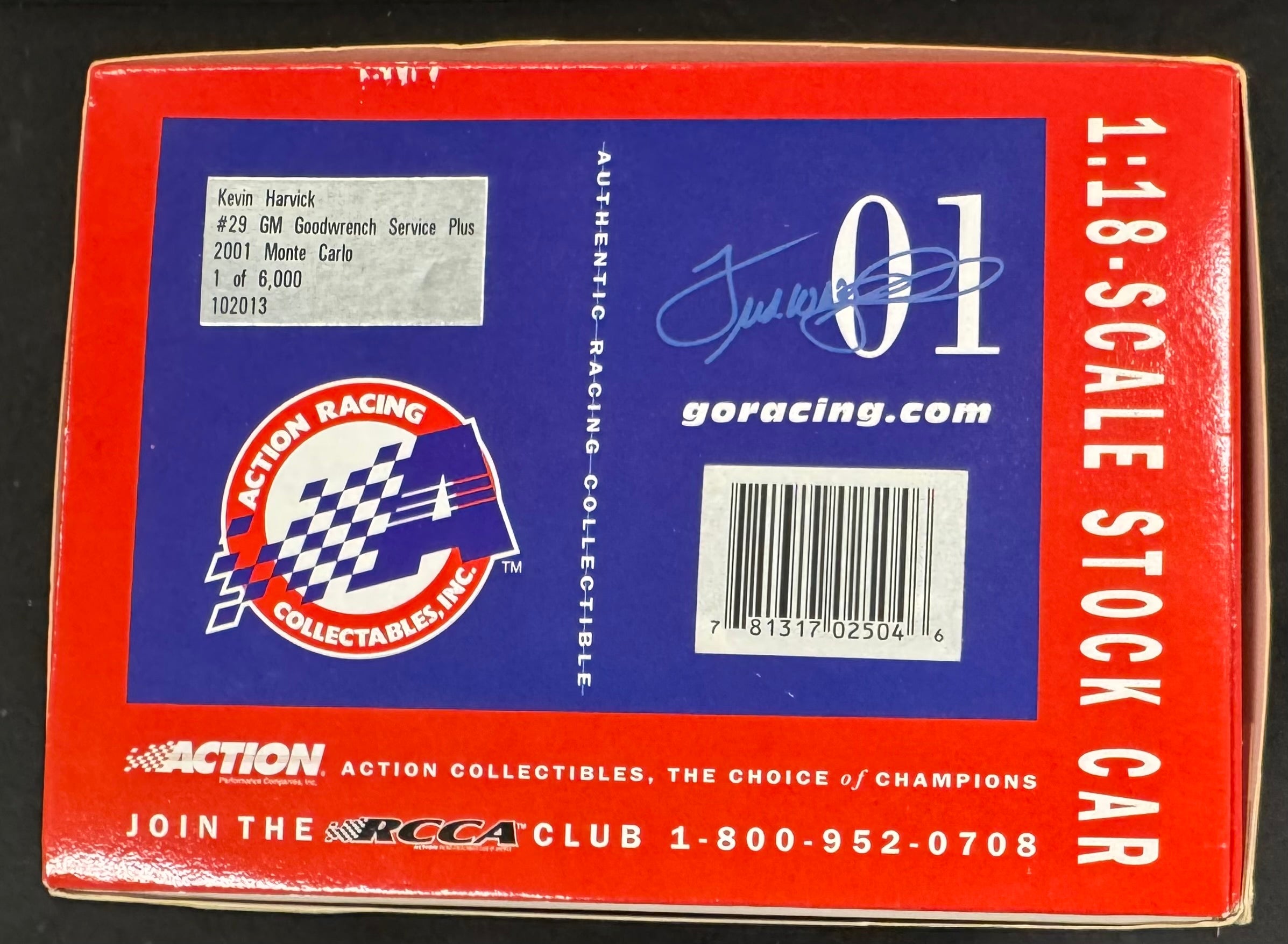 Kevin Harvick #3 GM Goodwrench 2001 Action Racing 1:18 Diecast Car /6000