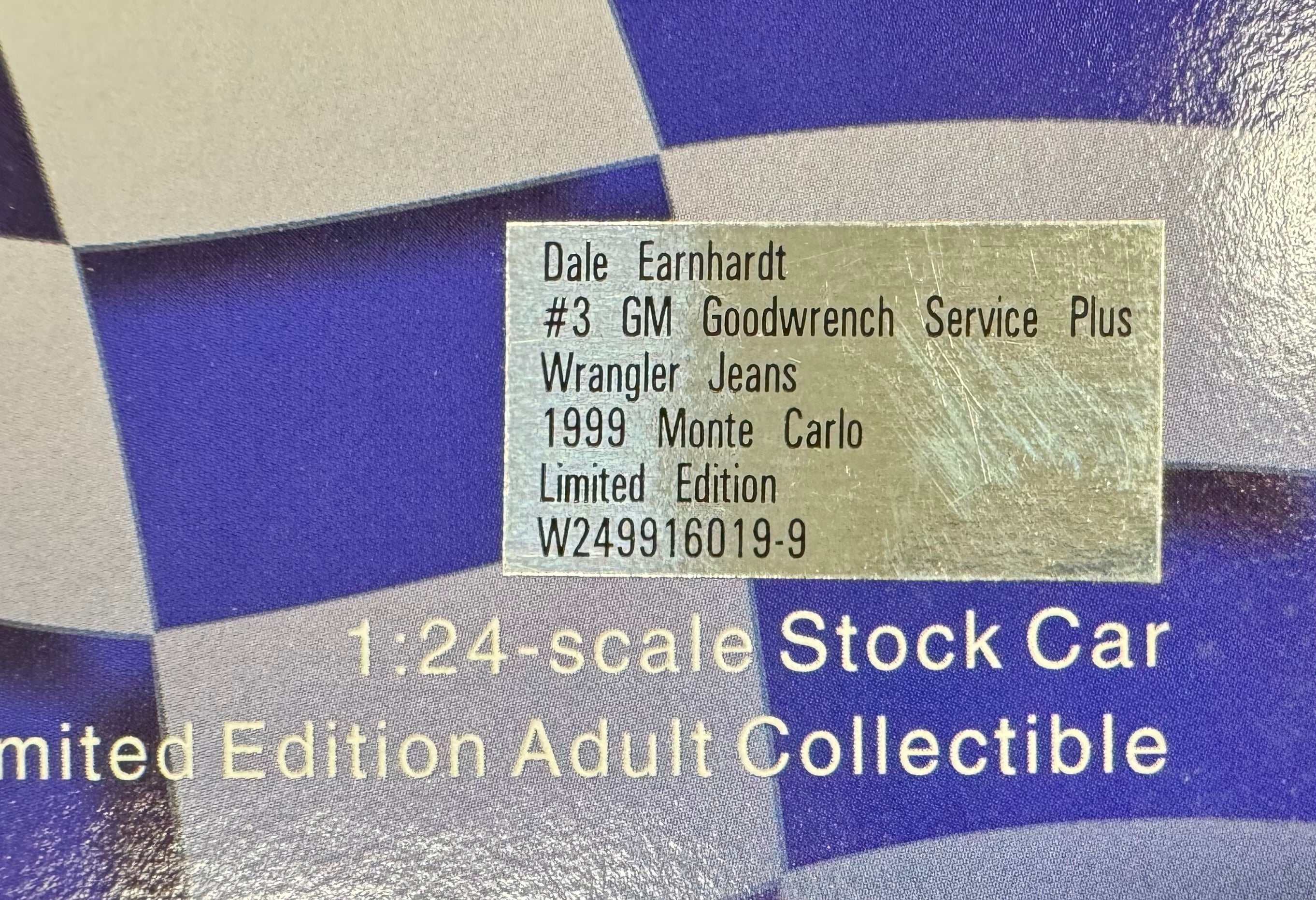 Dale Earnhardt #3 GM Wrangler Jeans 1999 Action Racing 1:24 Diecast Car Limited