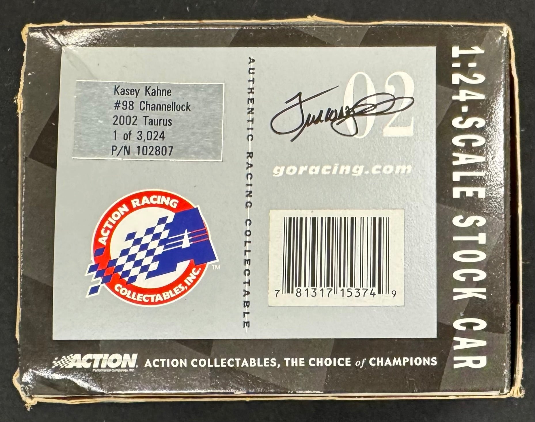 Kasey Kahne #98 Channellock 2002 Action Racing 1:24 Diecast Car /3024