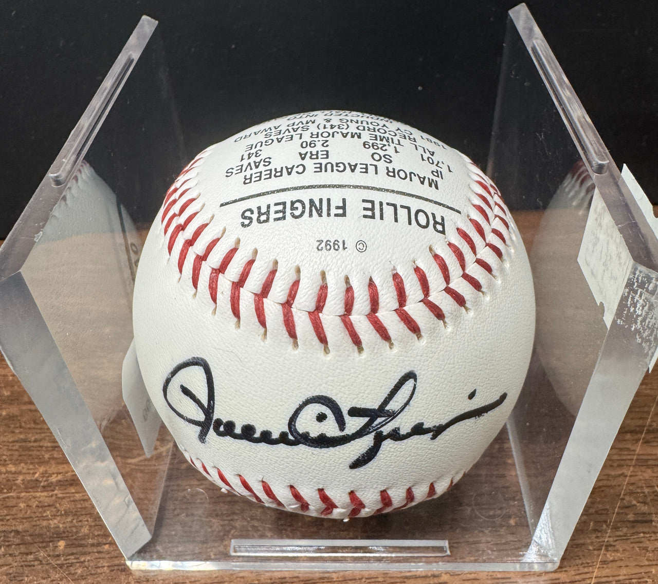 Rollie Fingers Signed Autographed Oakland A's Photo Ball JSA