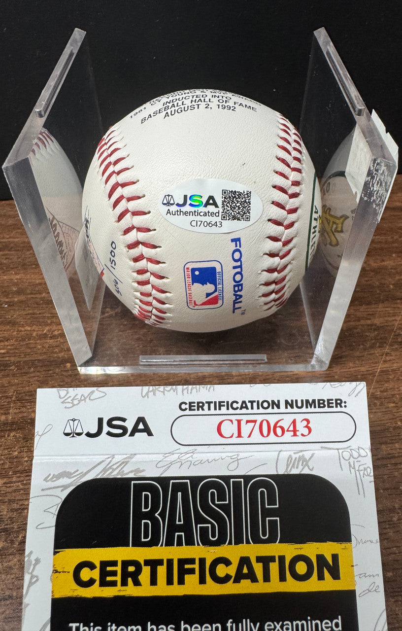 Rollie Fingers Signed Autographed Oakland A's Photo Ball JSA