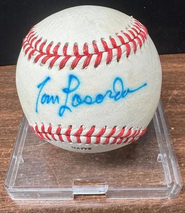Tommy LaSorda Signed Autographed Dodgers Logo Baseball JSA