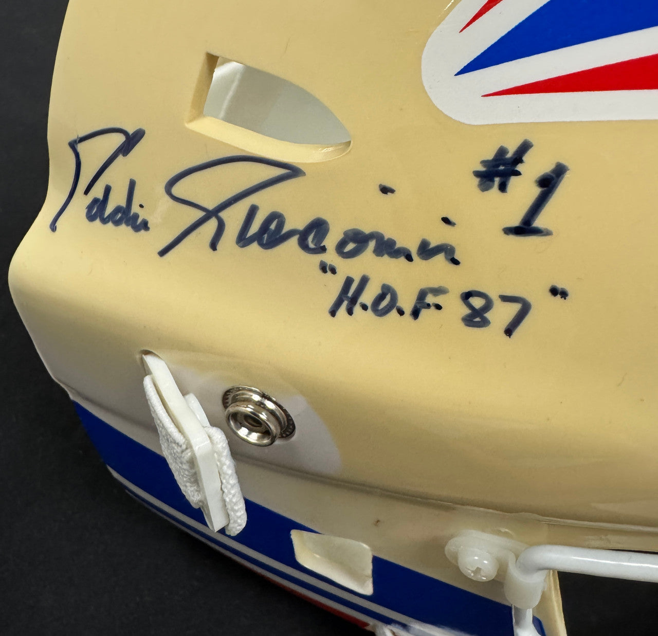 Eddie Giacomin Signed Autographed Inscribed Full Size Goalie Mask JSA