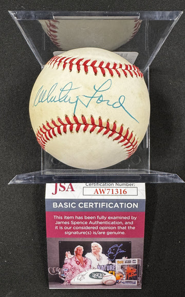 Whitey Ford Signed Autographed Rawlings OAL Baseball JSA