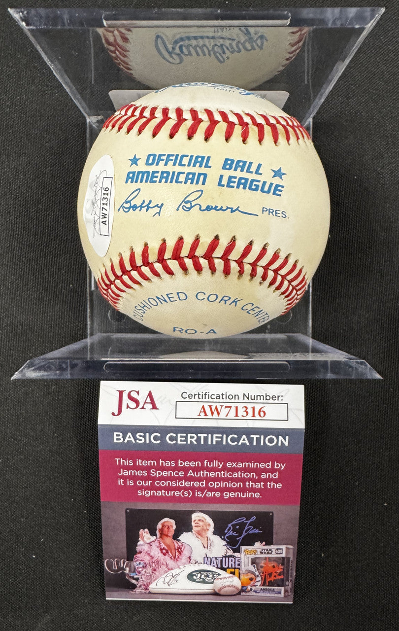 Whitey Ford Signed Autographed Rawlings OAL Baseball JSA