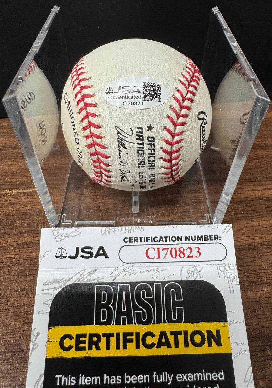 Johhny Bench Signed Autographed Rawlings ONL Baseball JSA