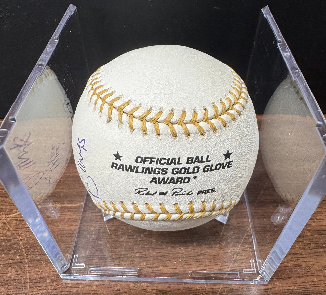 Ernie Banks Signed Autographed Rawlings Gold Glove Baseball Ball JSA