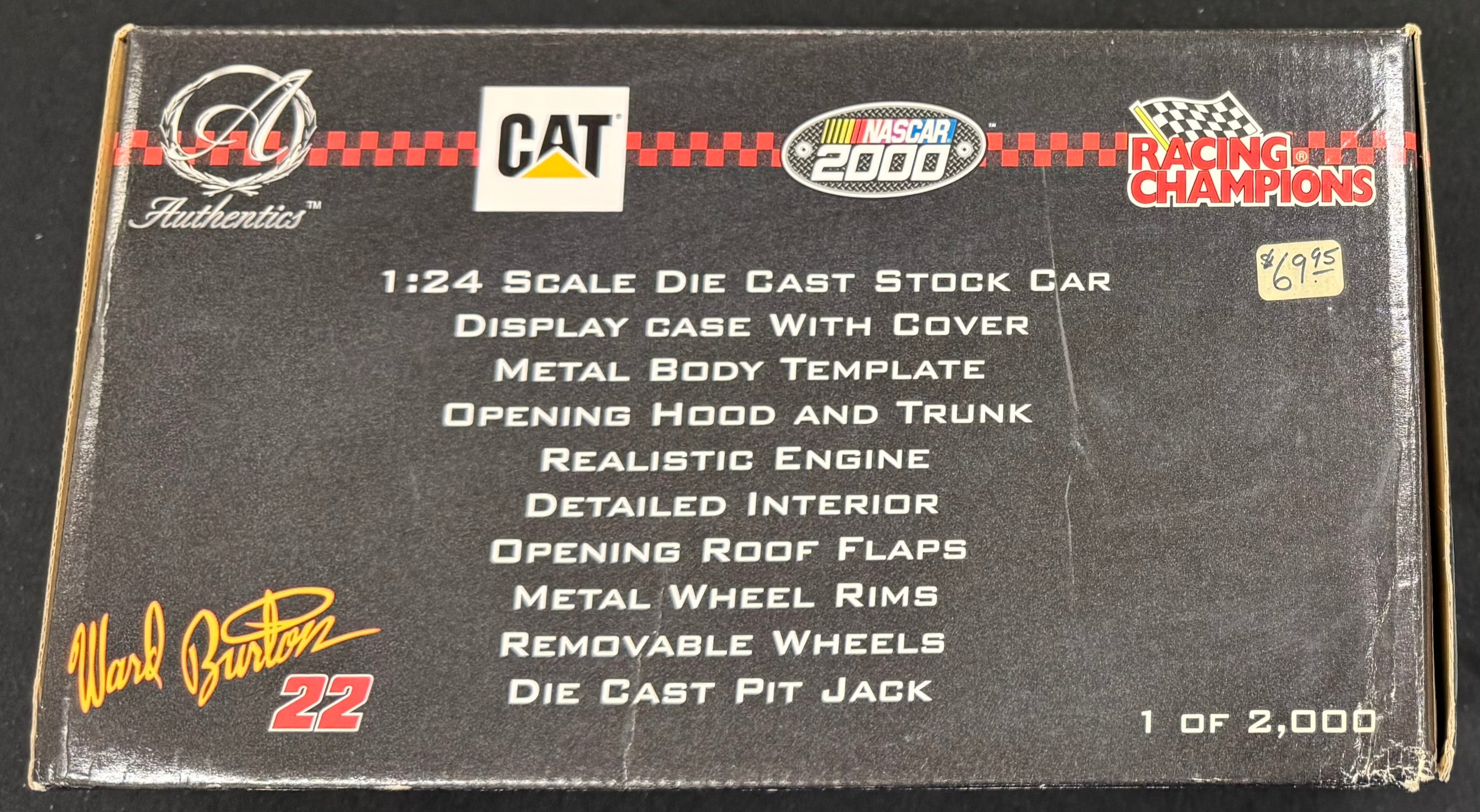 Ward Burton #22 Caterpillar Racing Champions Authentics 1:24 Diecast Car /2000