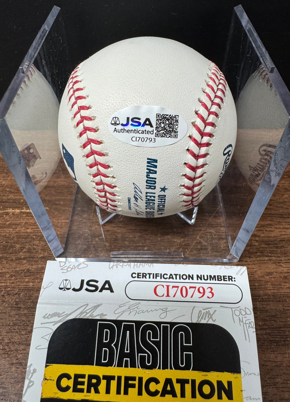 Johnny Bench Signed Autographed Rawlings OML Baseball JSA *793