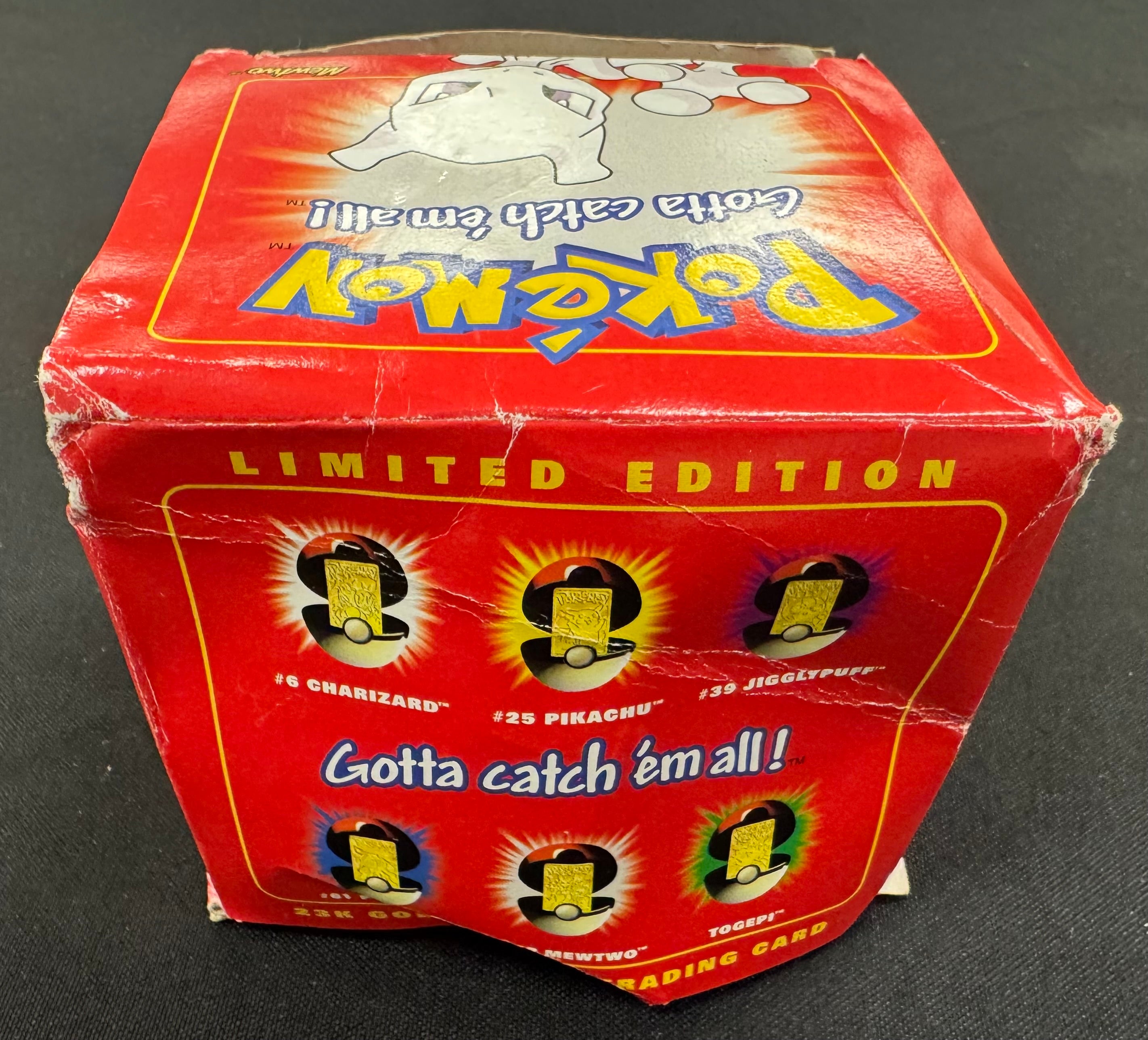 1999 Pokemon Burger King Mewtwo 23kt Gold Card in Red Box READ