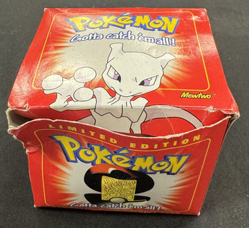 1999 Pokemon Burger King Mewtwo 23kt Gold Card in Red Box READ
